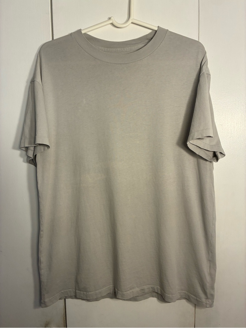 Abercrombie & Fitch Soft A&F Essentials Tshirt Men L Greige Casual Preppy Grunge
